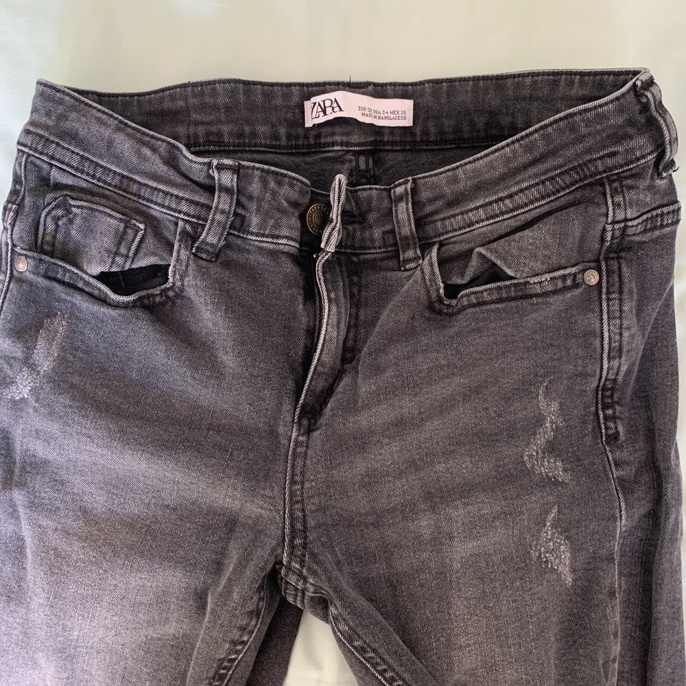 Size 4 Zara Charcoal Grey Jeans